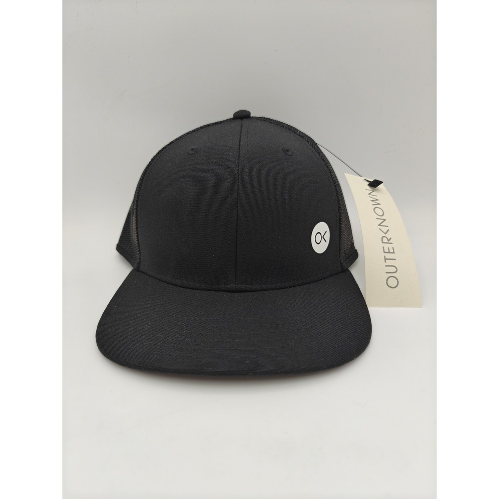 Outerknown Hat Cap Snap Back Trucker Mesh Black One Size Mens New 19401106